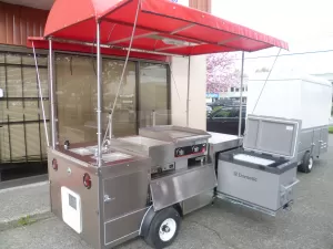 Mobile Griddle Steamer Cart - Food Carts by Apollo Custom Manufacturing